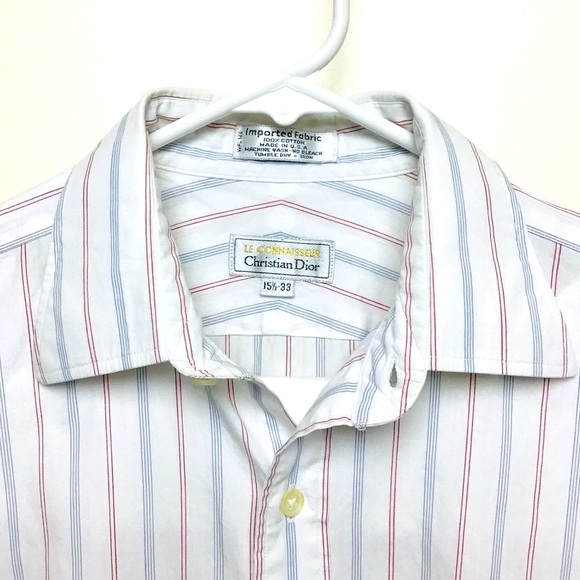 Christian Dior Le Connaisseur made in USA mens long sleeve button up shirt 15.5 - Picture 2 of 9